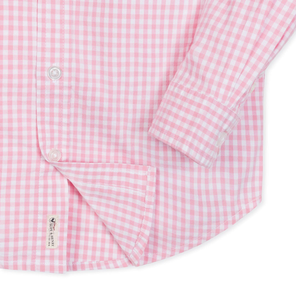 Stretch Organic Poplin Button Down Shirt - Baby