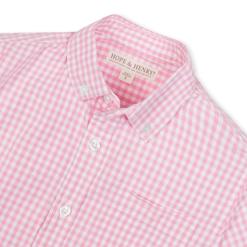 Stretch Organic Poplin Button Down Shirt - Baby