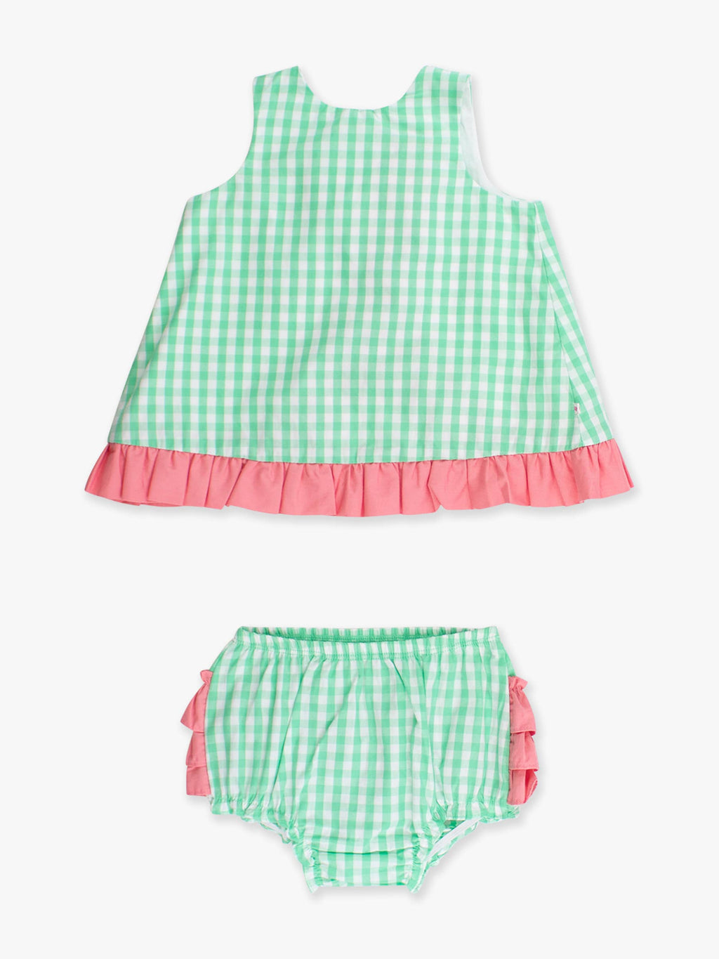 Baby Girls Classic Spring Bud Gingham Ruffle Swing Top & Bloomer Set