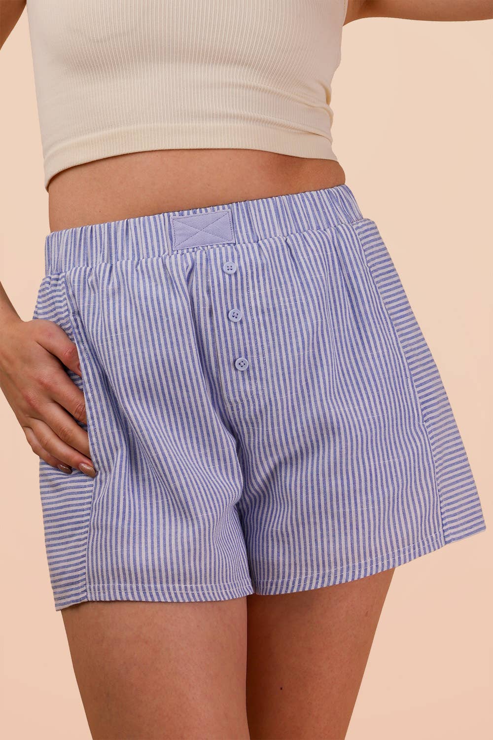 NP70735-Striped & Checker Boxer Shorts